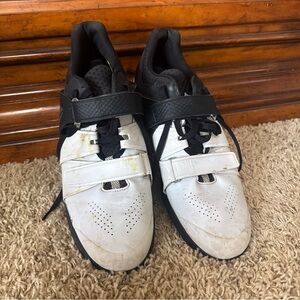 Men's Black and White squat shoe